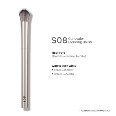 PAC Studio S08 Concealer Blending Brush - Dome Shaped Lightly Packed Bristles, Ensures Effortless Blending
