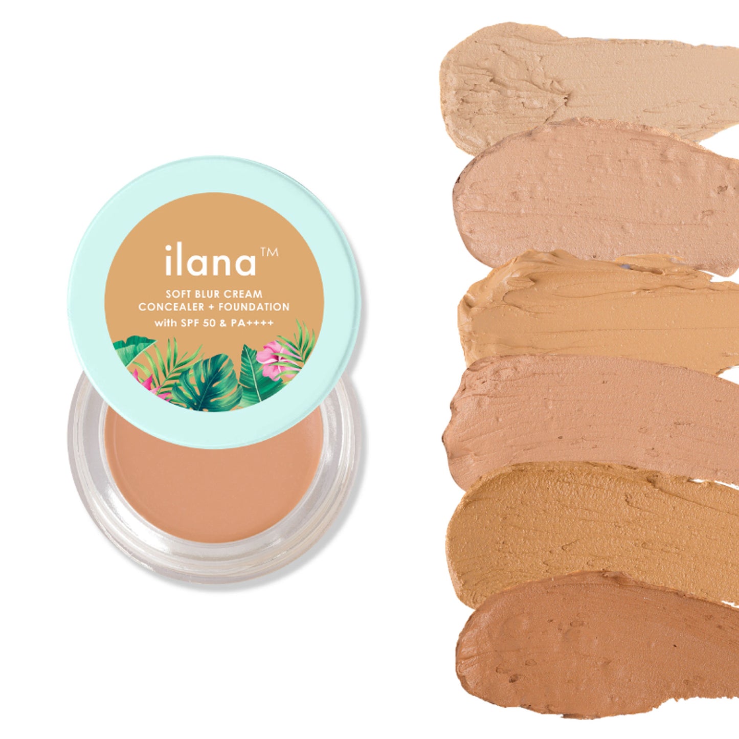 Ilana Soft Blur Cream Concealer & Foundation with SPF 50 - coconut