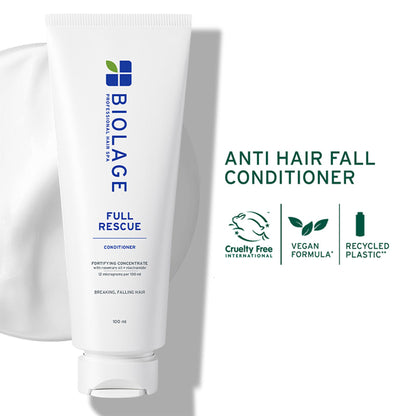 Biolage Full Rescue Conditioner for Hair Breakage with Rosemary Oil, 74% Resistance to Hairfall
