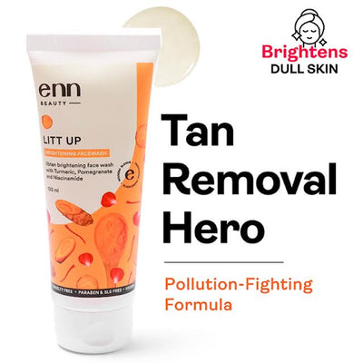 ENN Litt Up Ubtan Face Wash - Brightening & Tan Removal