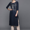 Indyancart IE Geometric Foil Printed Kurta