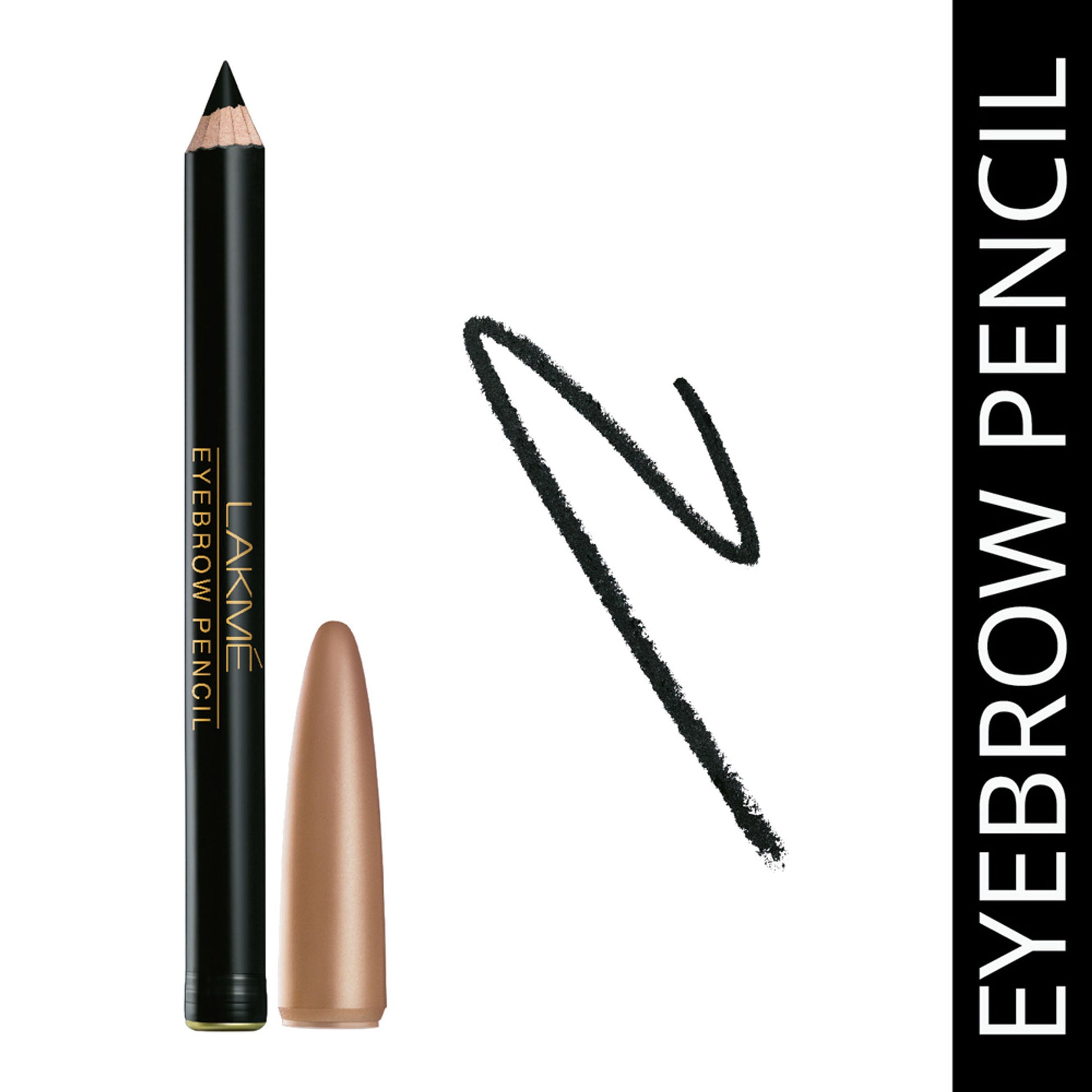 Lakme Black Eyebrow Pencil, Smudgeproof & Water-resistant