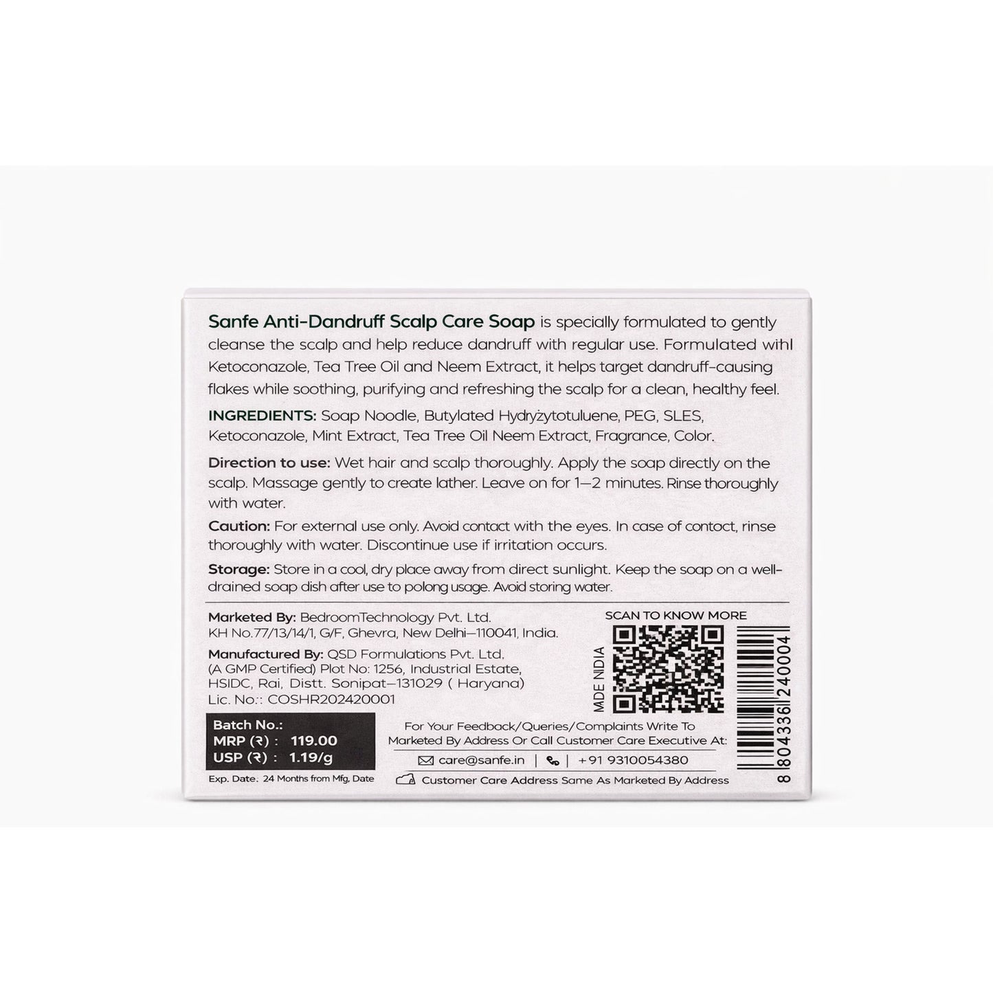 Sanfe Herbal Anti-Dandruff Soap