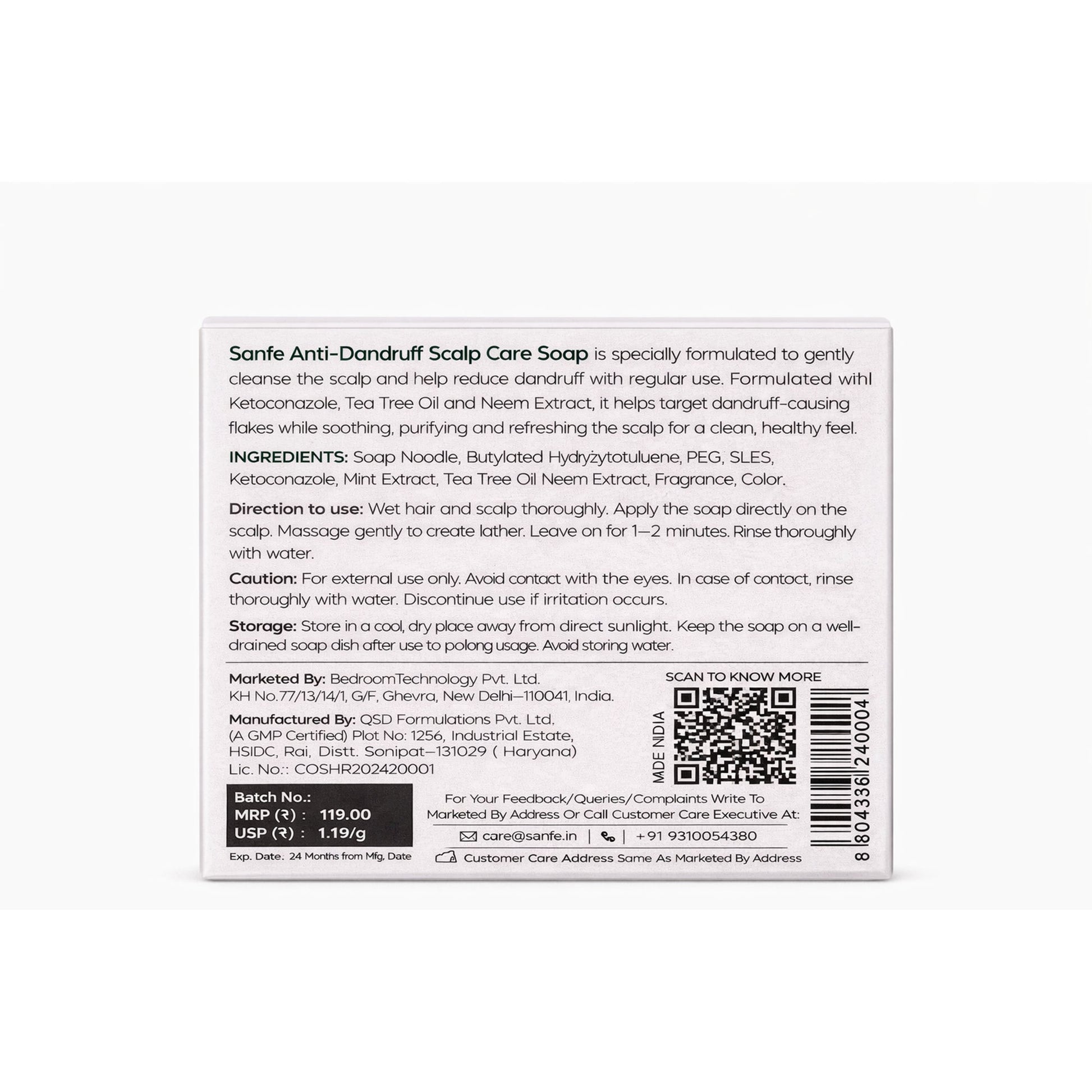 Sanfe Herbal Anti-Dandruff Soap