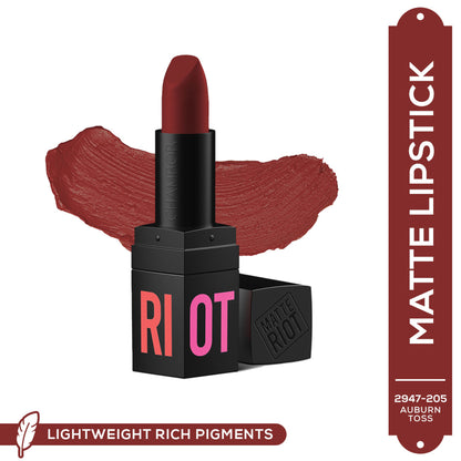 Chambor Matte Riot Lipstick Make up - 205 Auburn Toss