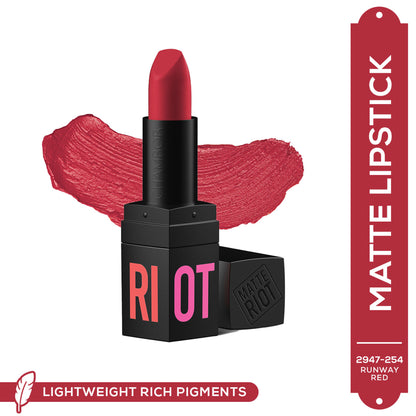 Chambor Matte Riot Lipstick Make up - 254 Runway Red