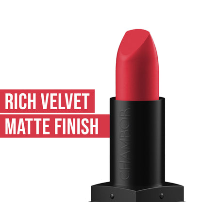 Chambor Matte Riot Lipstick Make up - 254 Runway Red