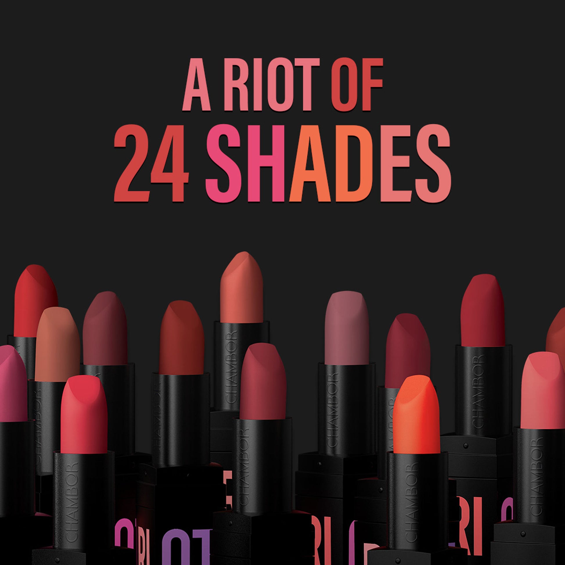Chambor Matte Riot Lipstick Make up - 254 Runway Red