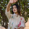 Dhiyona IE Floral Printed Shirt Collar Pure Cotton Tunic With Trouser