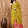 Dhiyona SN Women's Ethnic Motifs Embroidered V-Neck Kurta & Trousers With Dupatta