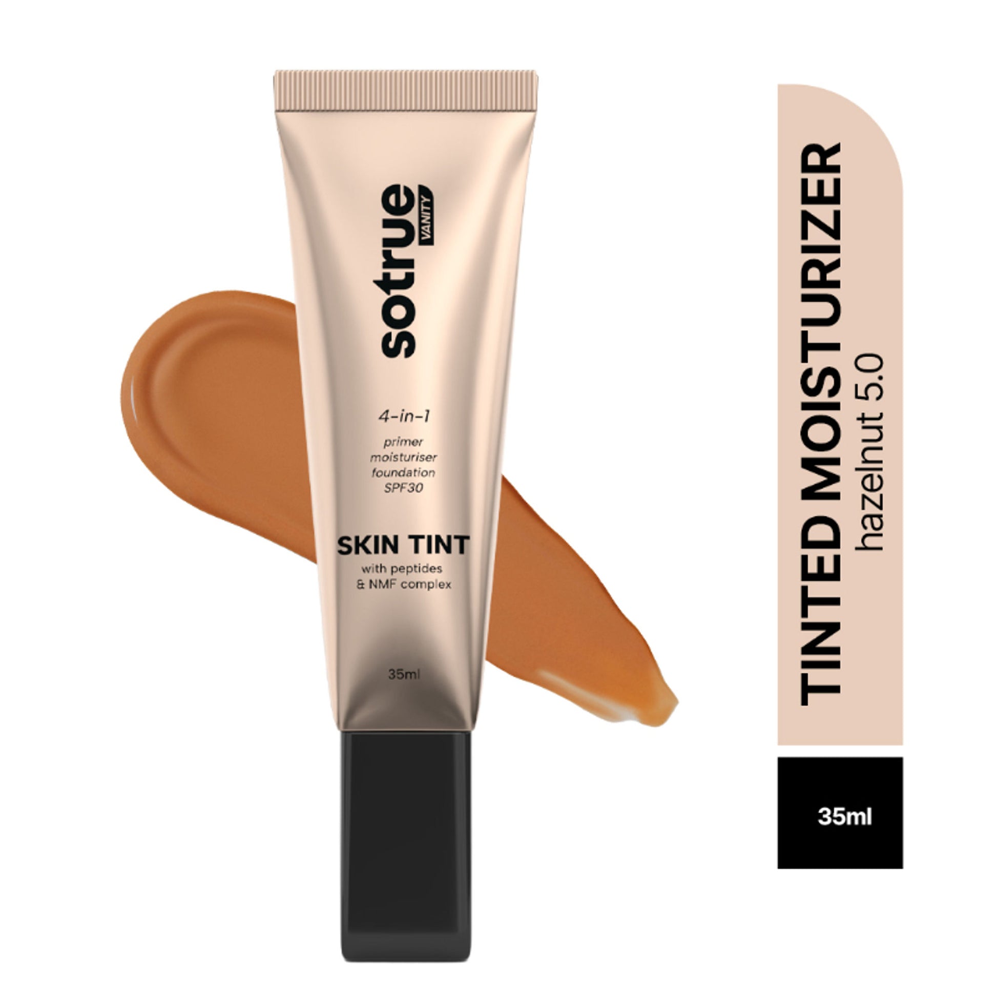 Sotrue 4-In-1 Skin Tint Moisturiser, Primer & Foundation with SPF 30 - Hazelnut 5.0