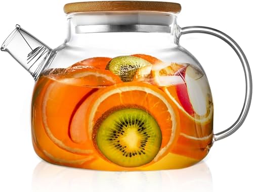 Jinelza Glass Teapot Stovetop Safe 1000ml