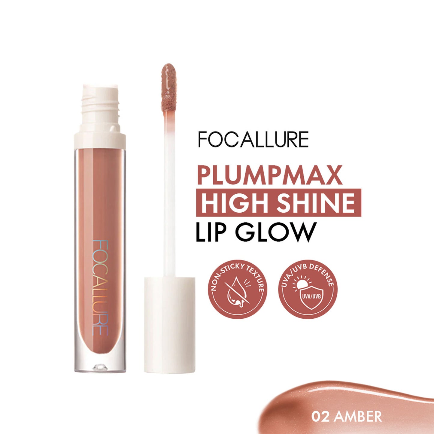 Focallure FA153 Plumpmax High Shine Lip Glow - Amber