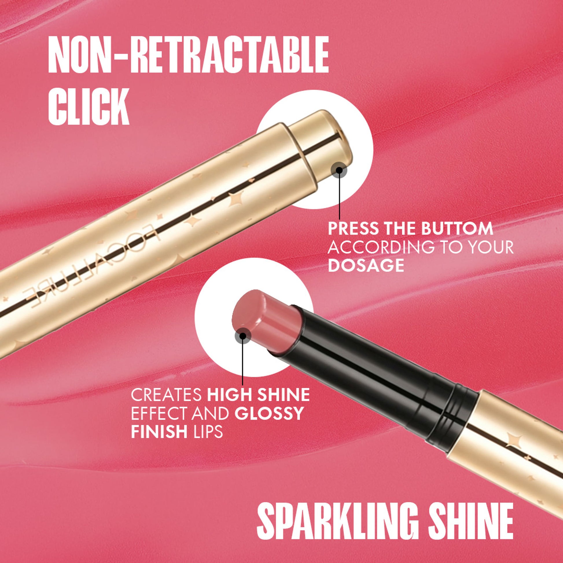 Focallure FA-L17 Sparkling Gem Lip Gloss Stick - Mellow