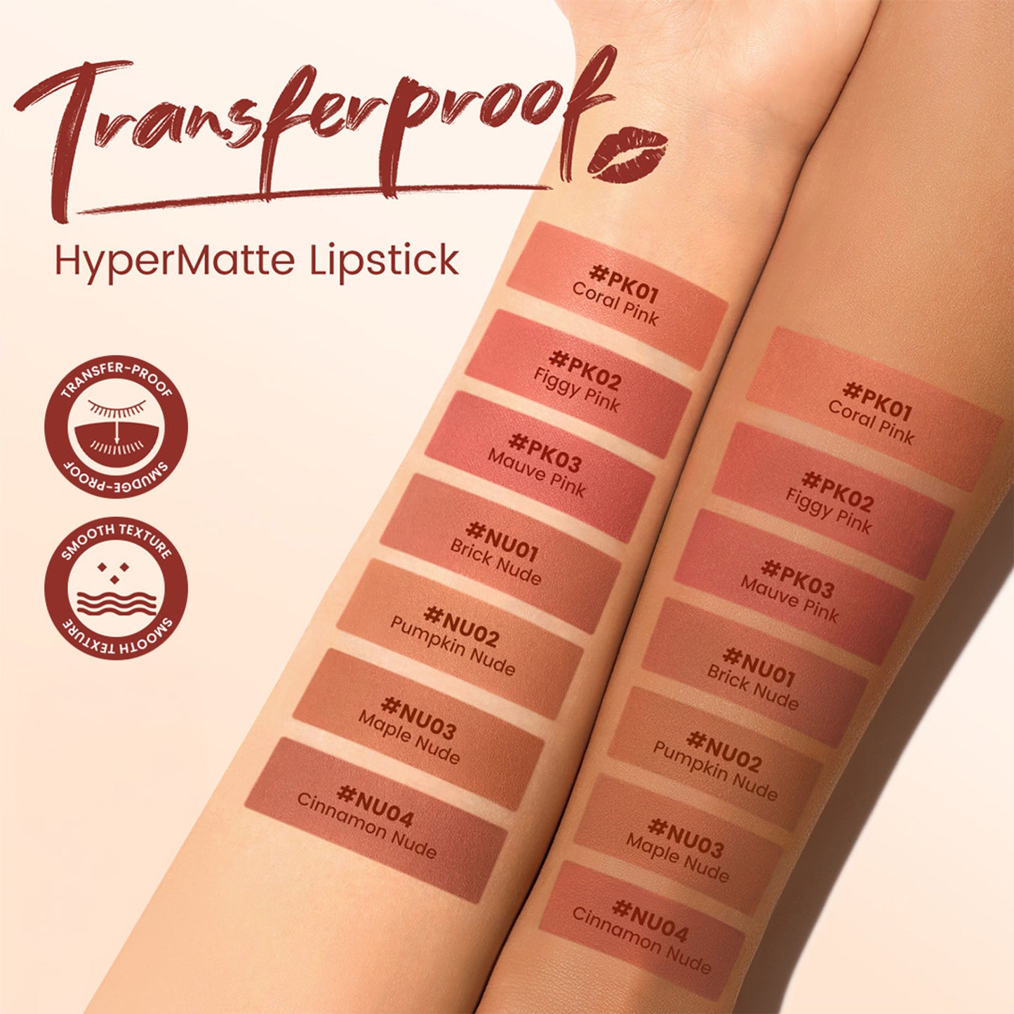 Focallure Lasting Matte Lipstick - Hot Pk02 Figgy Pink