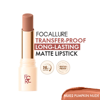 Focallure Lasting Matte Lipstick - Nu02 Pumpkin Nude