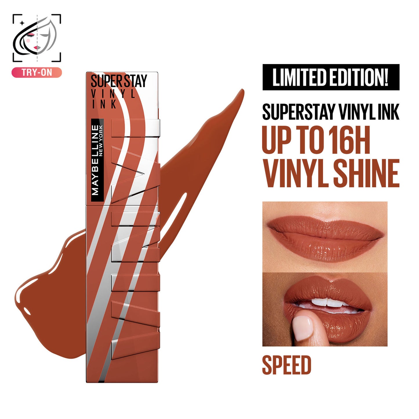Maybelline New York Super Stay Vinyl Ink High Shine Racing Liquid Lipstick - Speed