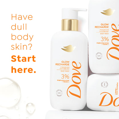 Dove 3% Brightening Serum + Vitamin C Glow Recharge Serum Body Wash
