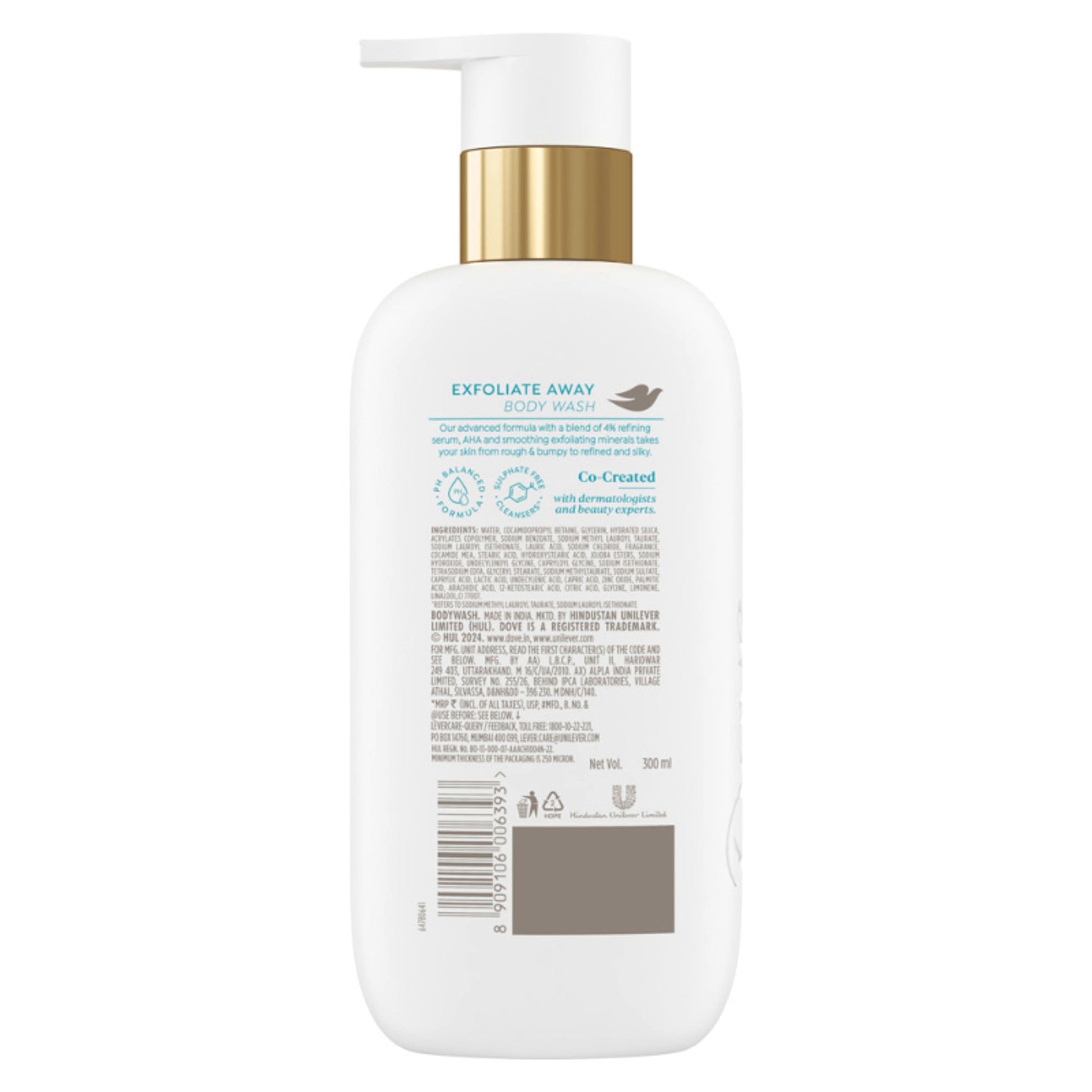 Dove 4% Refining Serum + AHA Exfoliate Away Serum Body Wash