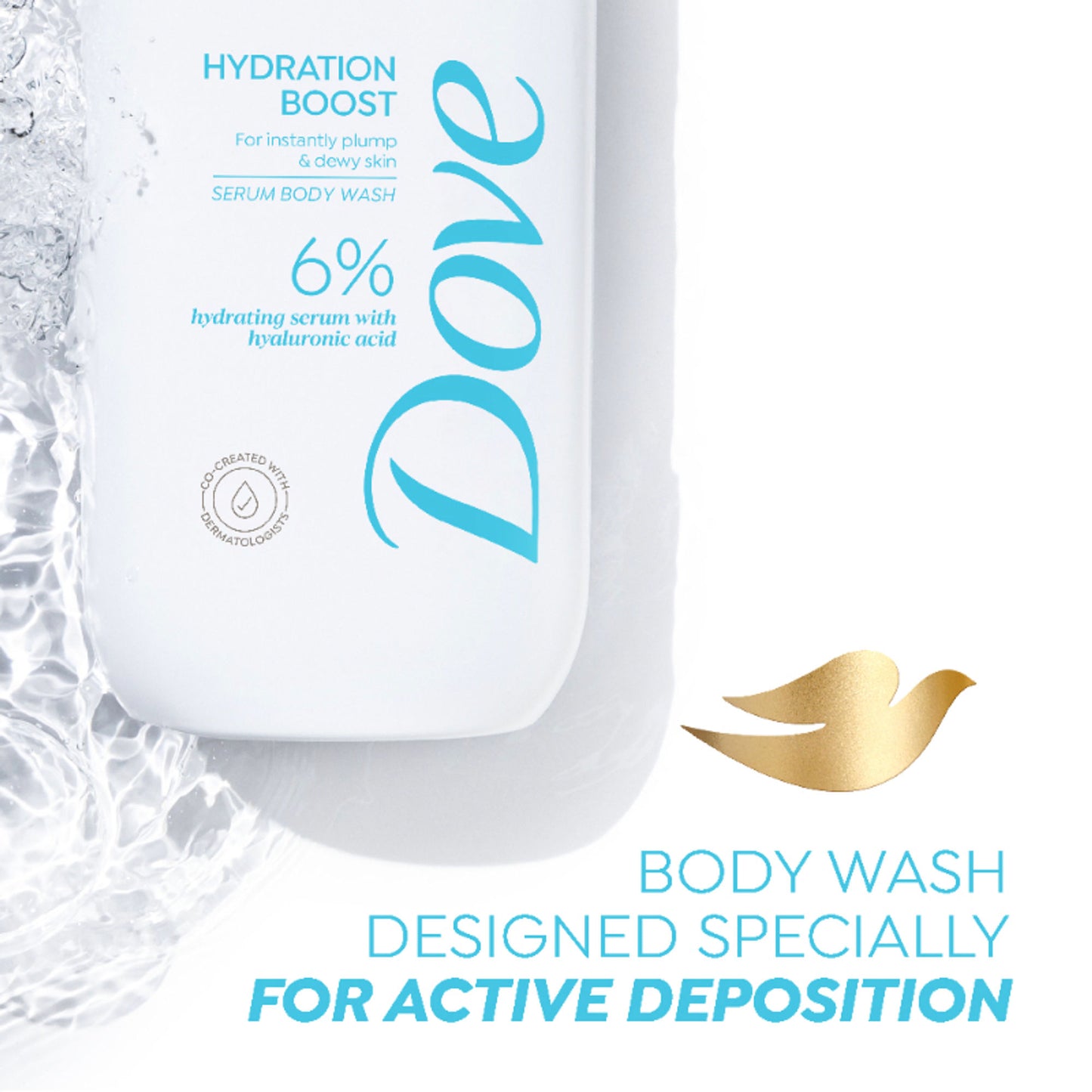 Dove 6% Hydrating Serum with Hyaluronic Acid Hydration Boost Bodywash