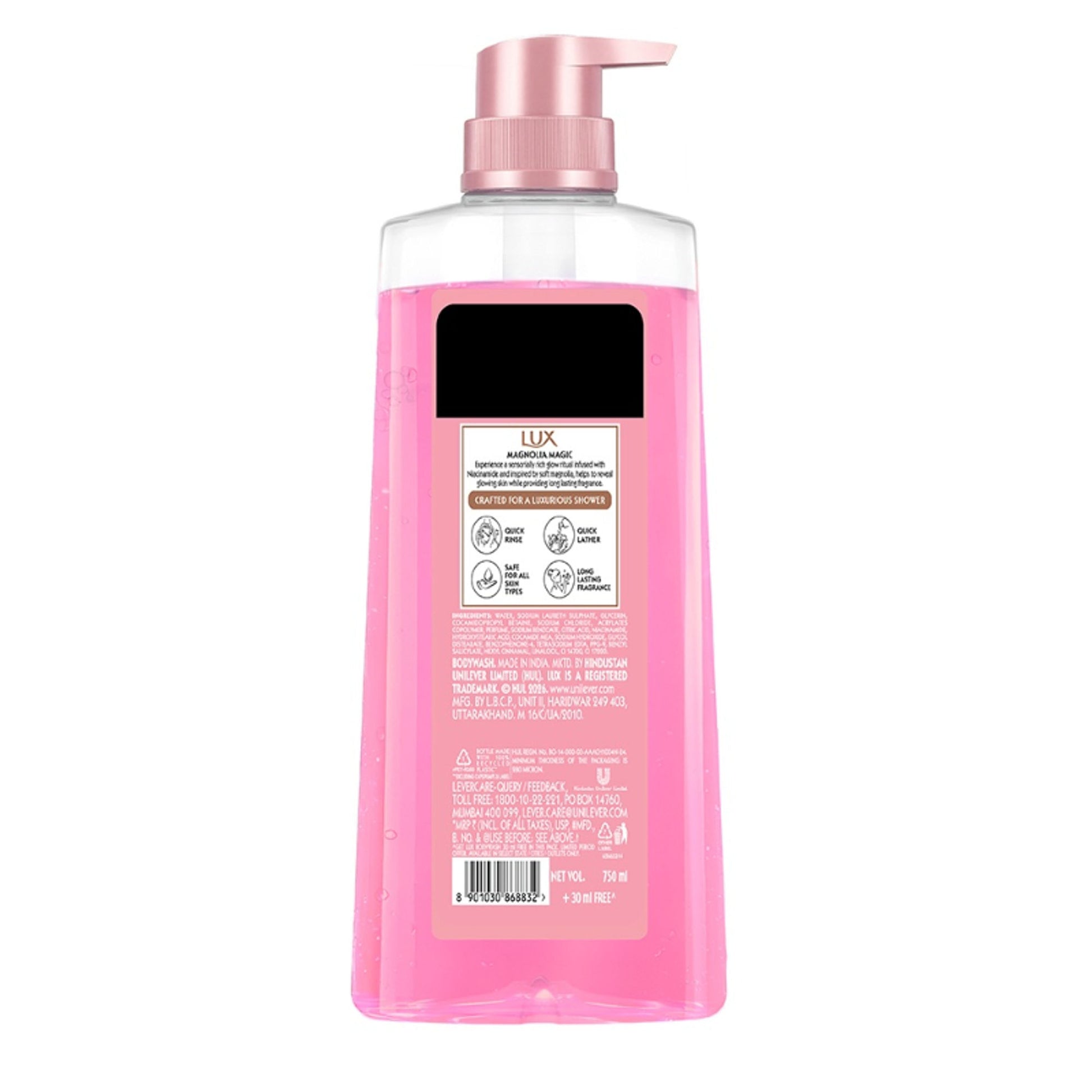 Lux French Rose Fragrance & Almond Oil Bodywash Shower Gel