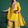 Dhiyona IE Paisley Embroidered Sequinned Kurta with Palazzos & With Dupatta