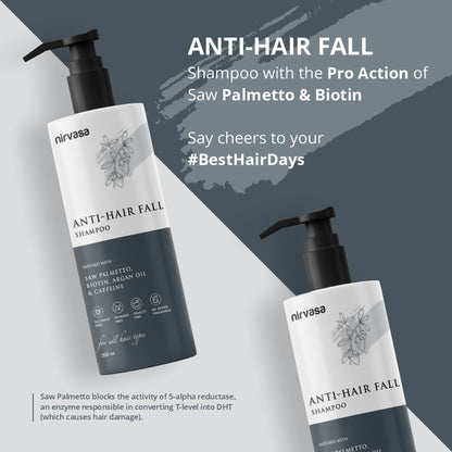 Nirvasa Anti Hair Fall Shampoo for Hair Growth & Hair Fall Control Biotin & Caffeine