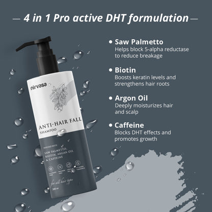Nirvasa Anti Hair Fall Shampoo for Hair Growth & Hair Fall Control Biotin & Caffeine