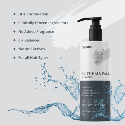 Nirvasa Anti Hair Fall Shampoo for Hair Growth & Hair Fall Control Biotin & Caffeine