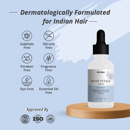 Nirvasa Redensyl 3% Hair Vitals DHT Blocker & Hair Growth Serum for Hair Fall Control
