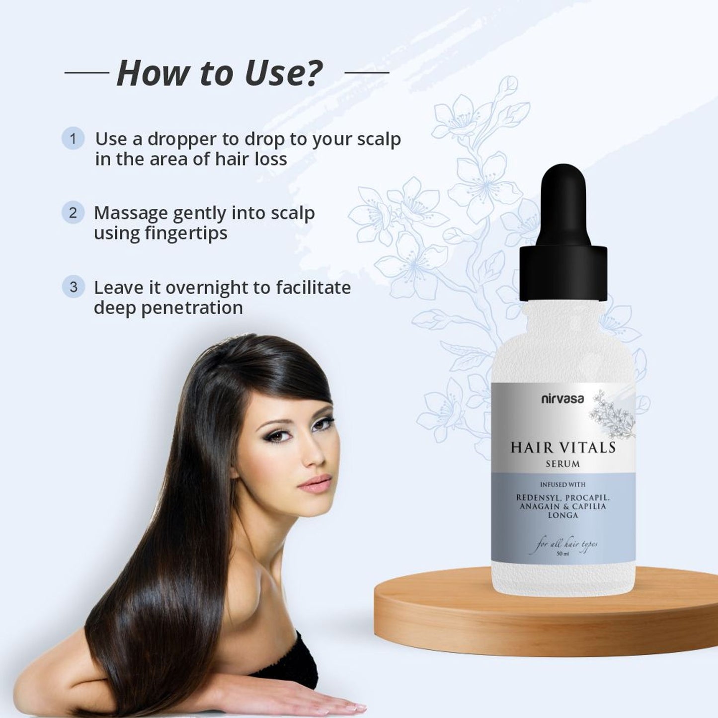 Nirvasa Redensyl 3% Hair Vitals DHT Blocker & Hair Growth Serum for Hair Fall Control