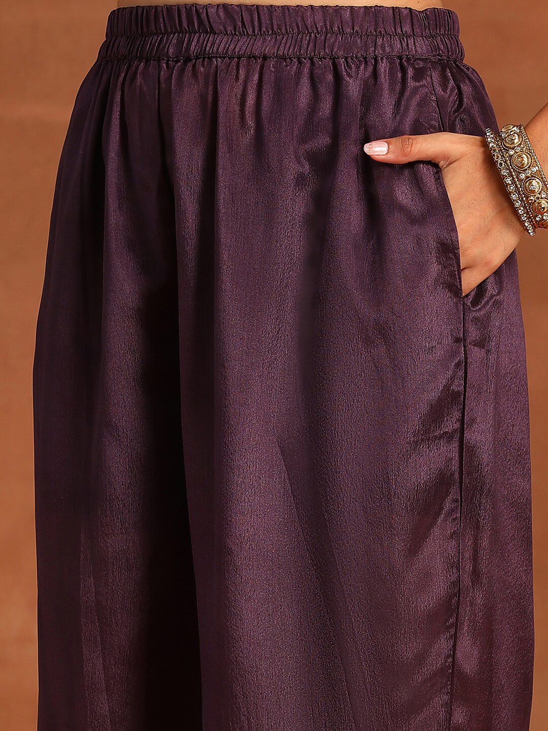 Indyancart IE Floral Embroidered Regular Sequinned Kurta With Trousers & Dupatta