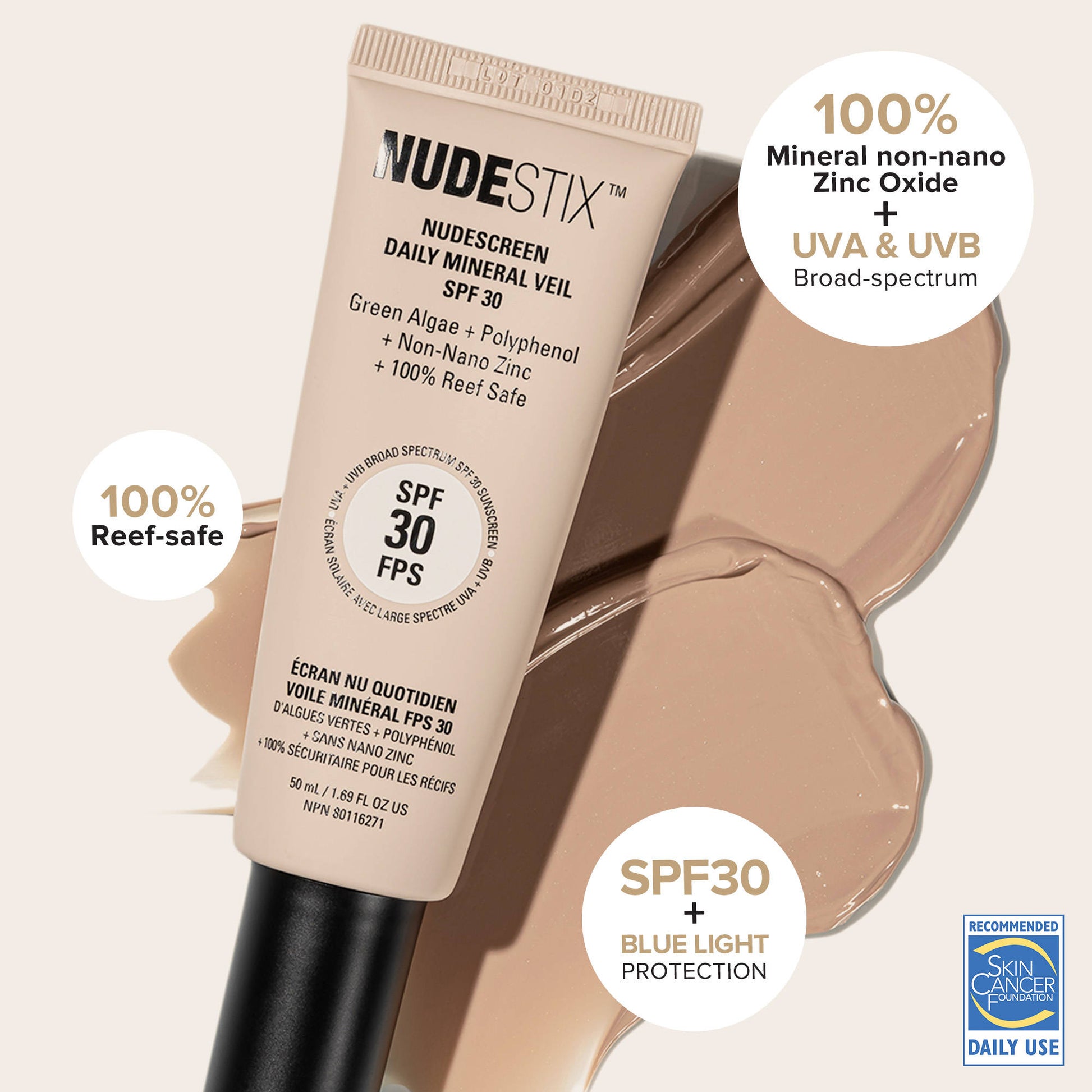 Nudestix Nudescreen Daily Mineral Veil SPF 30 - Nude
