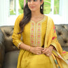 Dhiyona IE Women Floral Embroidered Regular Sequinned Kurta with Trousers & With Dupatta