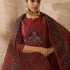 Dhiyona IE Women Ethnic Motifs Printed Regular Pure Cotton Kurta with Trousers & With Dupatta