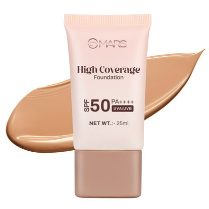 MARS SPF 50 PA++++ High Coverage Foundation - 08 Deep Tan