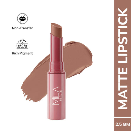 Mila Beauté Ultra Rich Transferproof Lipstick - 01 Bare Nude