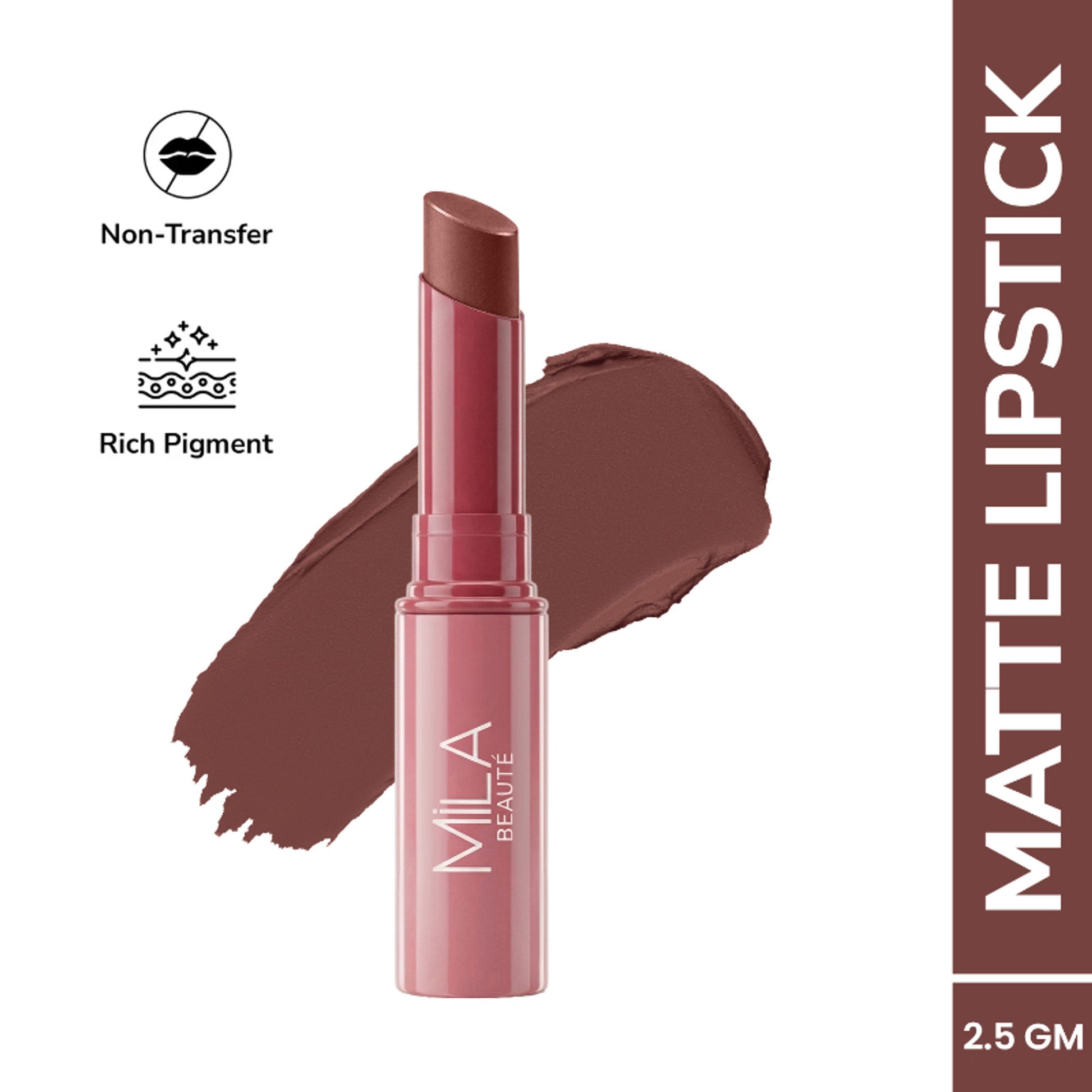 Mila Beauté Ultra Rich Transferproof Lipstick - 03 Mauve Crush