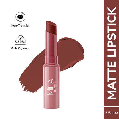 Mila Beauté Ultra Rich Transferproof Lipstick - 05 Rusty Nude
