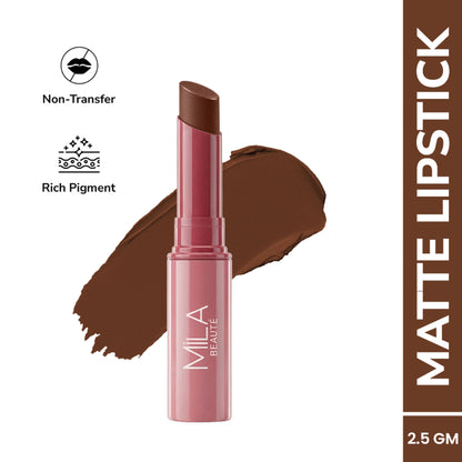 Mila Beauté Ultra Rich Transferproof Lipstick - 06 Choco Crush