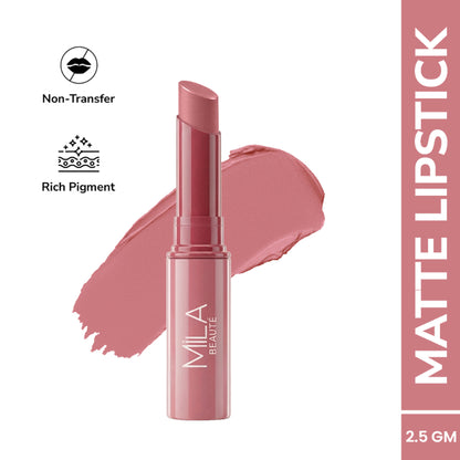 Mila Beauté Ultra Rich Transferproof Lipstick - 08 Naked Rose