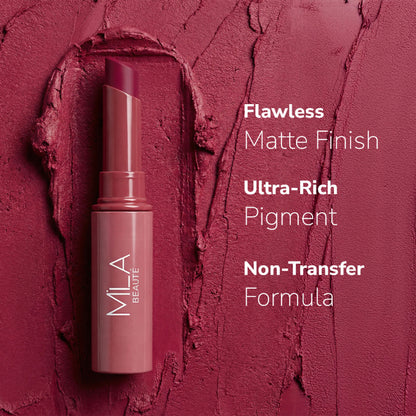 Mila Beauté Ultra Rich Transferproof Lipstick - 17 Apple Red