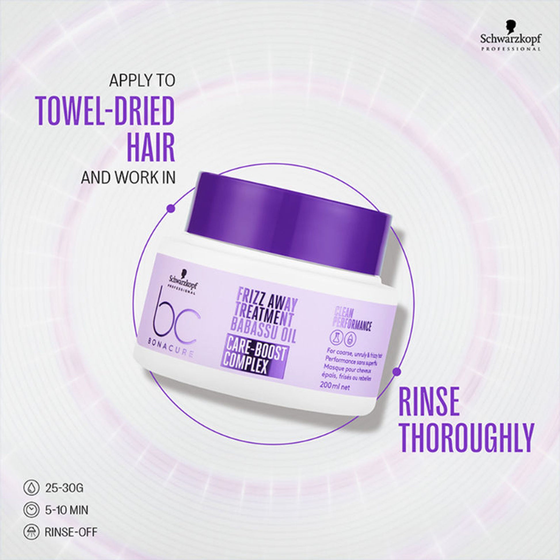 Schwarzkopf Professional Bonacure Frizz Away Treatment With Babassu Oil