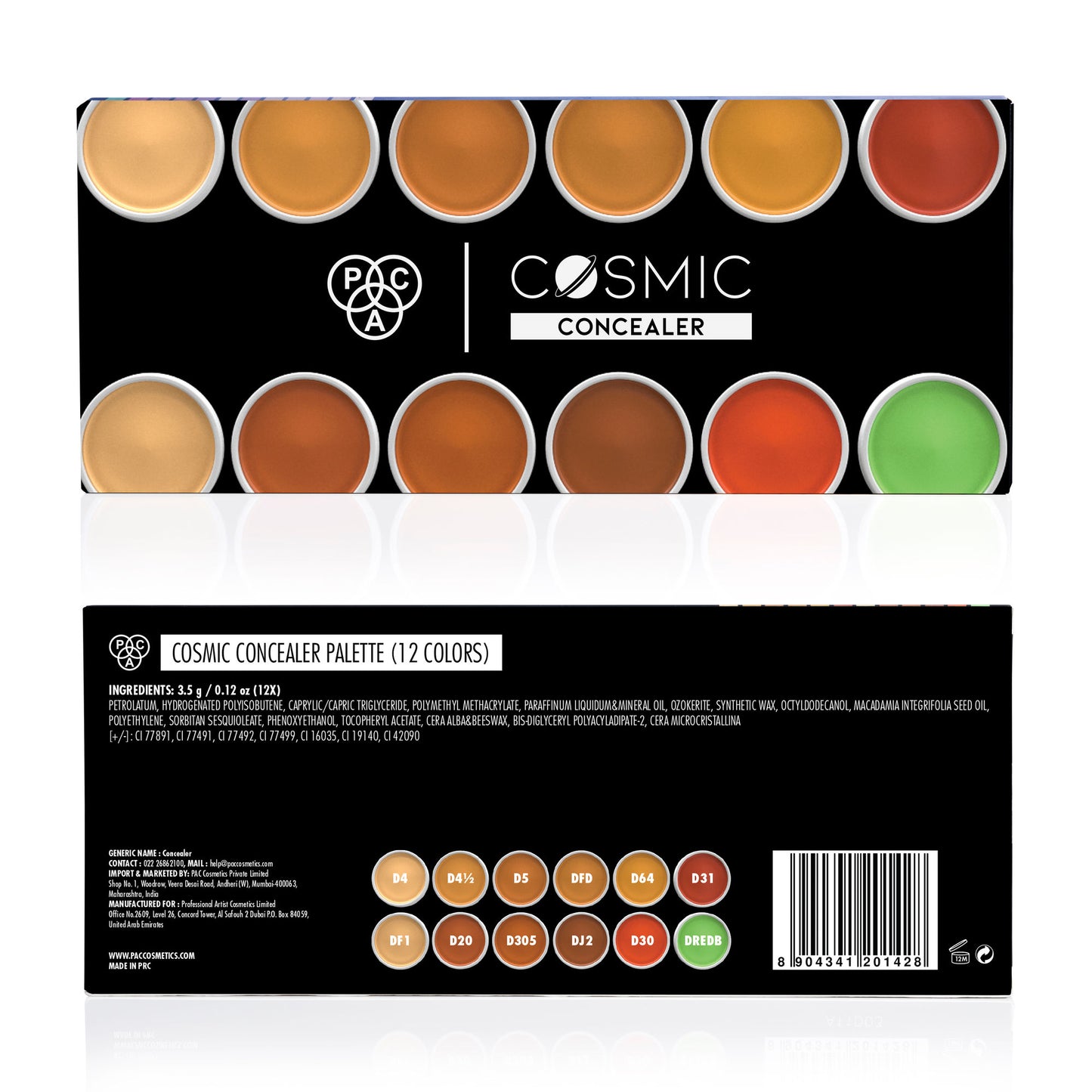PAC Cosmic Concealer Palette 12 Colors