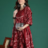 Dhiyona IE Women Floral Printed Pure Cotton Kurta With Trousers & Dupatta