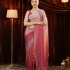Dhiyona KS Women's Ombre Beads and Stones Silk Blend Saree