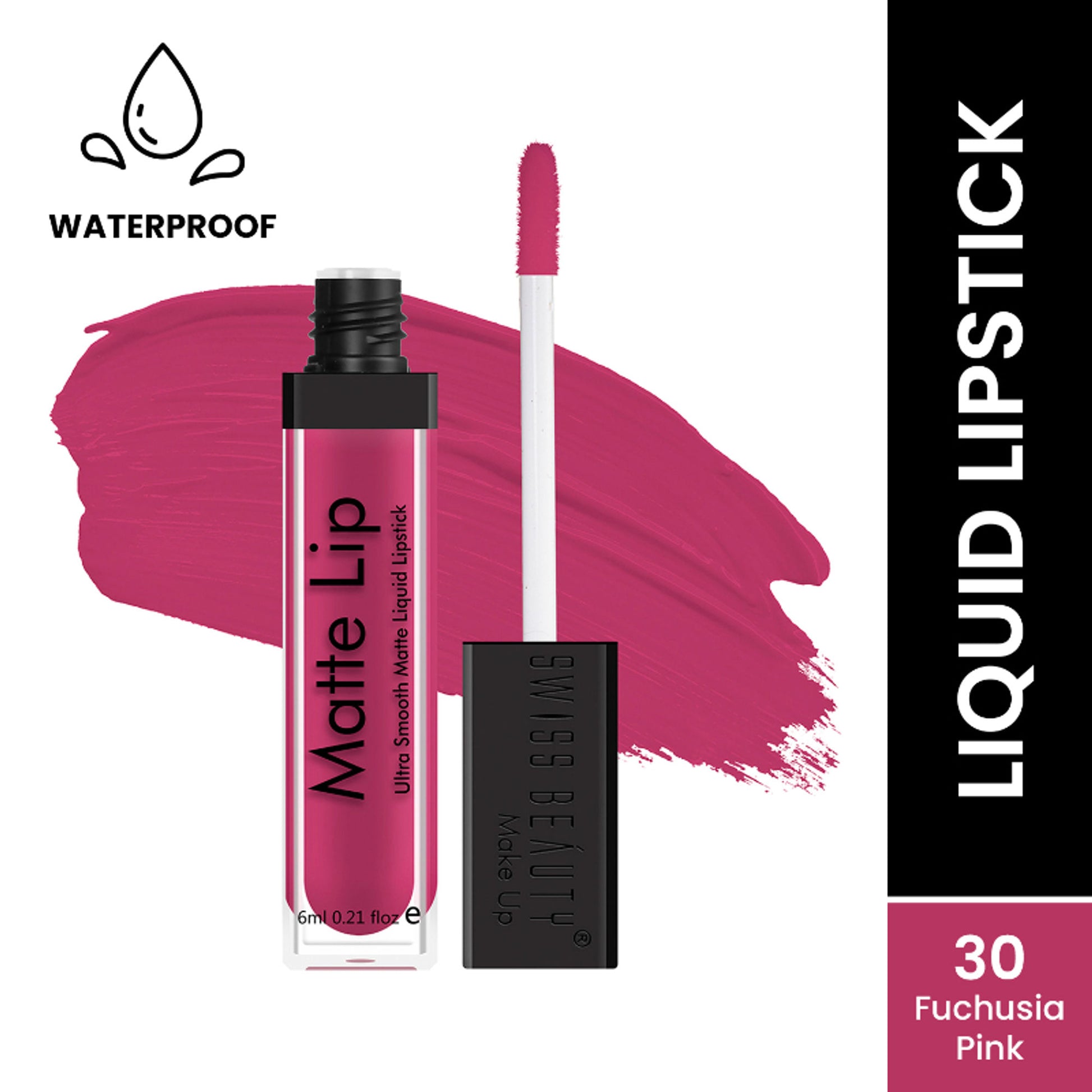 Swiss Beauty Ultra Smooth Matte Liquid Lipstick - 30 Fuschsia Pink