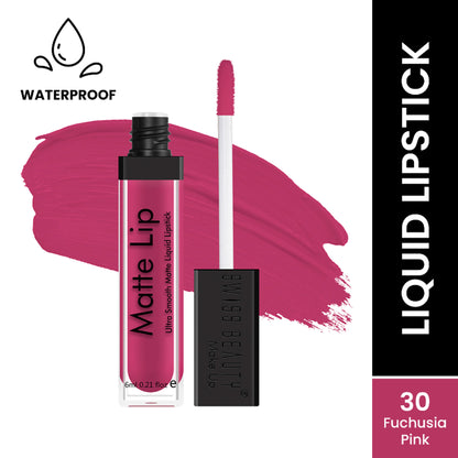 Swiss Beauty Ultra Smooth Matte Liquid Lipstick - 30 Fuschsia Pink