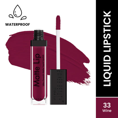 Swiss Beauty Ultra Smooth Matte Liquid Lipstick - 33 Wine