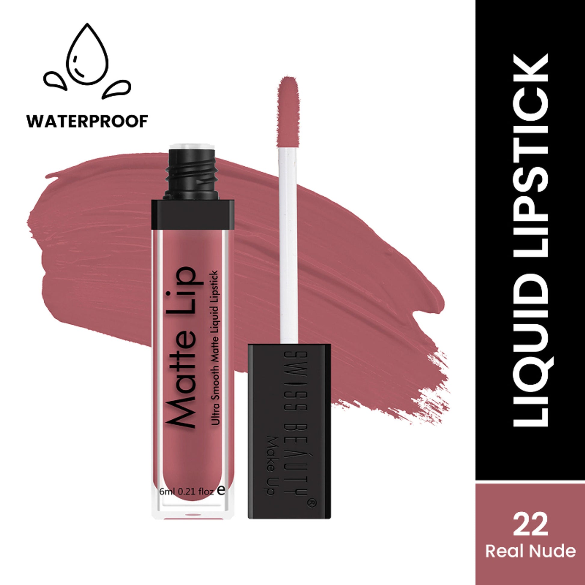 Swiss Beauty Ultra Smooth Matte Liquid Lipstick - 22 Real Nude